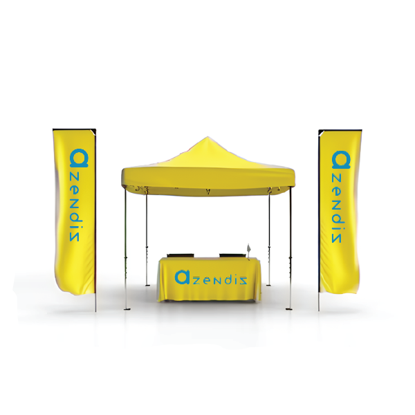 Advertising Combo 1 - gazebo, banners, and flags package
