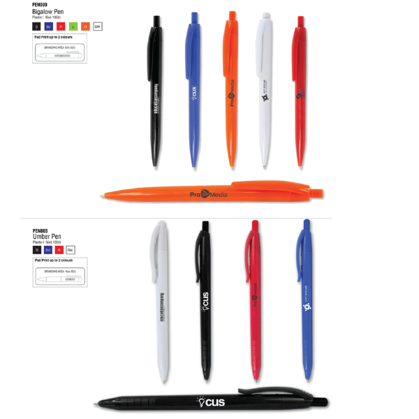 Promotional pens
