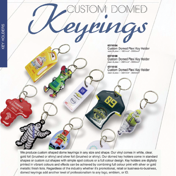 Domed keyrings